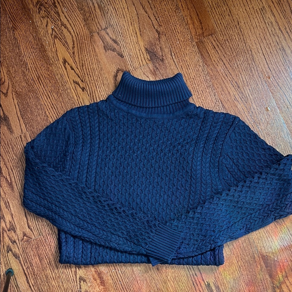 Chic Navy Women's Turtleneck Sweater